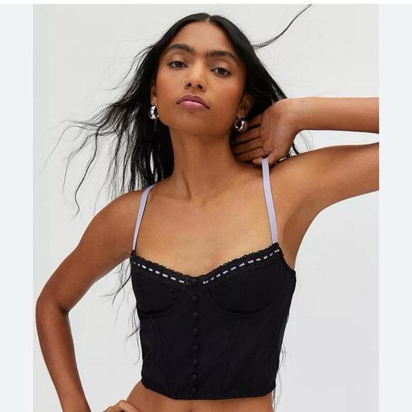 Urban Outfitters Tops - Out From Under Dehlia ribbon trim corset top
